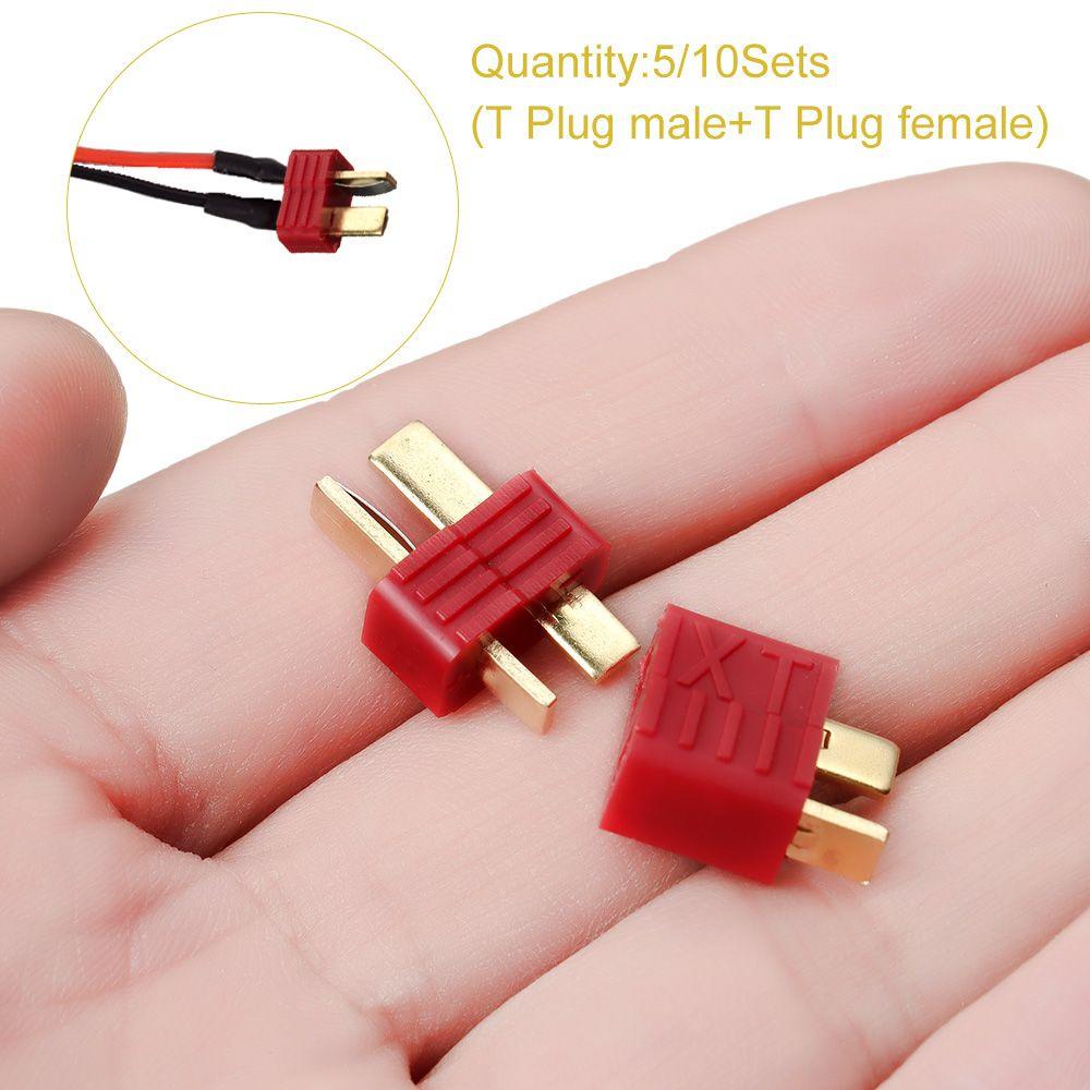 Set 5 / 10 Dây Điện Chữ T Cắm Pin Lipo Chống Trượt