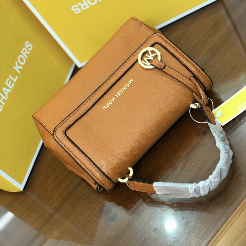 Túi Xách Nữ Cao Cấp Michael Kors Ava Mini Saffiano Crossbod Logo Vàng Sách Tay funbox Hàng Hiệu Thời Trang Cao Cấp Nữ