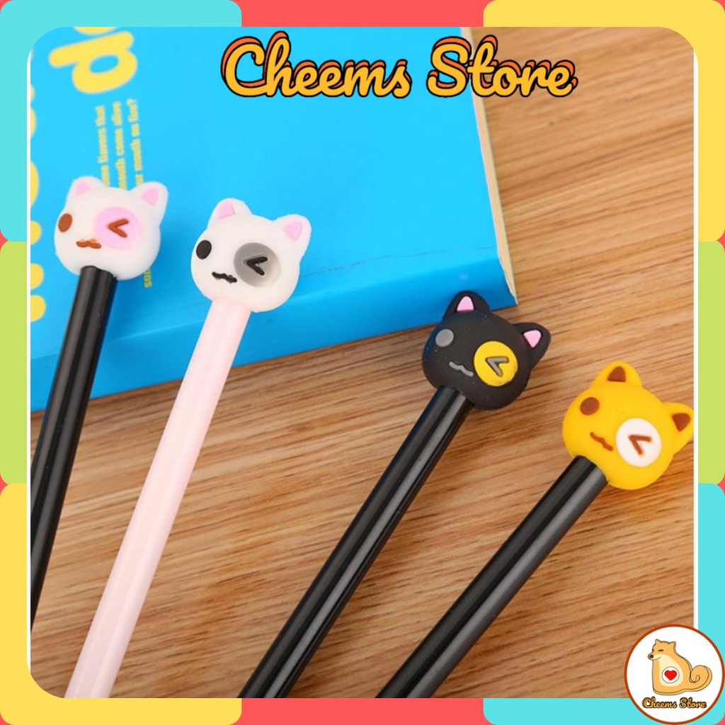 Bút bi mèo nháy mắt Meow Meow - Bút bi dễ thương 0,38 mm