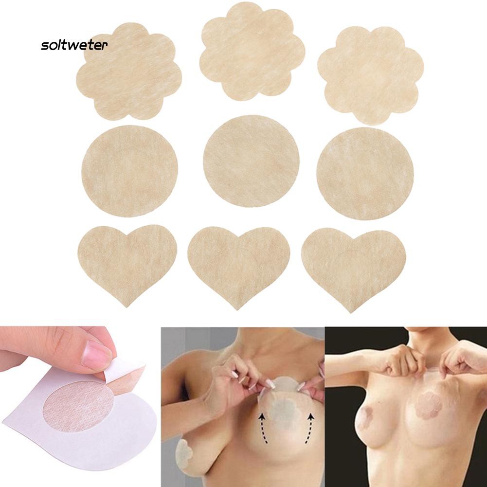 Set 5 cặp miếng dán đầu ti nữ hình hoa trái tim độc đáo