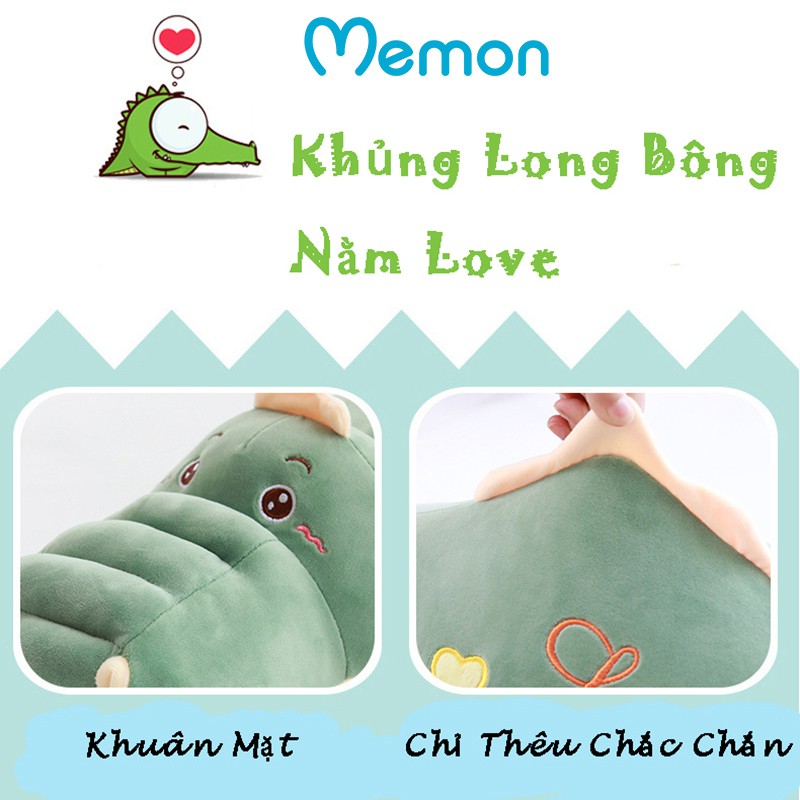 [Mã LIFEMALL2505 giảm 10% đơn 250K] Khủng Long Bông Nằm Cao Cấp Memon