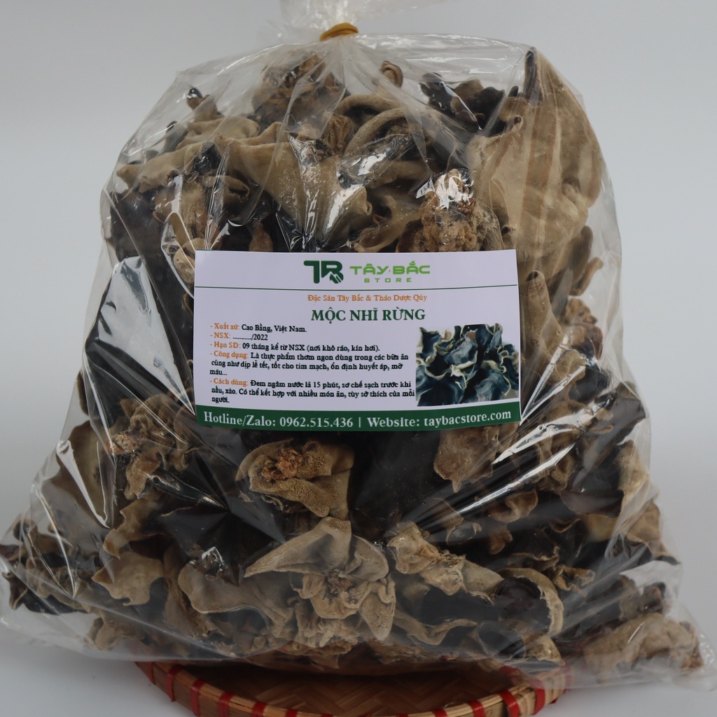 Mộc Nhĩ Khô Cao Bằng Túi 500G Sạch Thơm Ngon Đặc Sản Vùng Cao