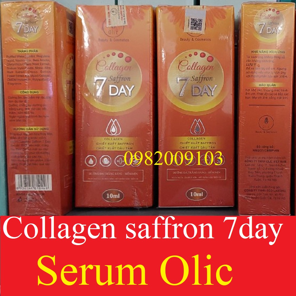 Dưỡng da trắng sáng SERUM COLLAGEN SAFFRON 7 day OLIC