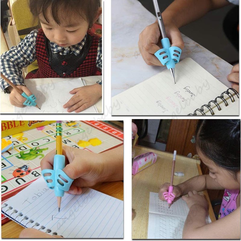Dụng Cụ Kẹp Bút Chì Hai Ngón Bằng Silicone Dành Cho Trẻ Em