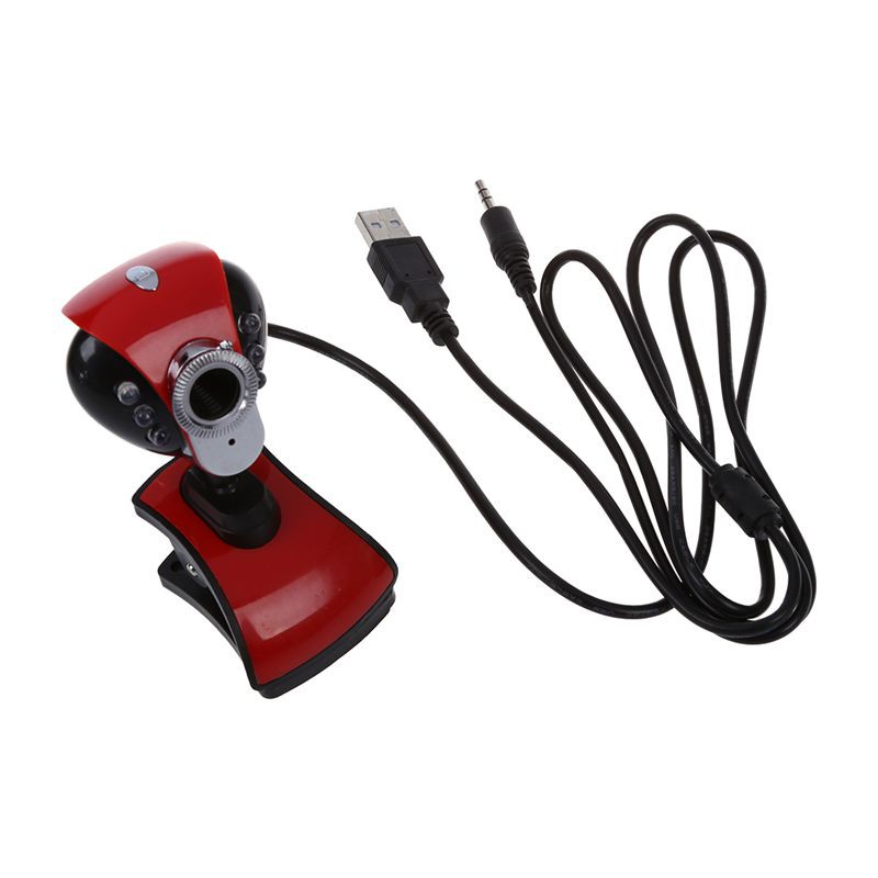 Webcam 6 bóng đèn LED có tích hợp chế đội ban đêm kèm micro cho PC Laptop | BigBuy360 - bigbuy360.vn