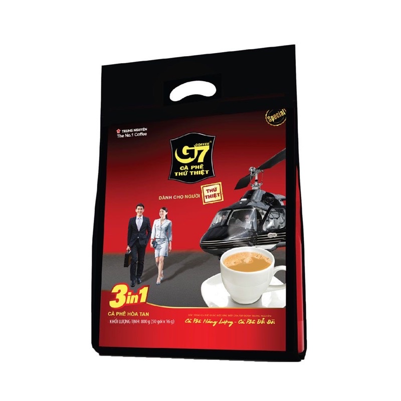 Cà phê hòa tan G7 3in1 Trung Nguyên bịch 50 gói