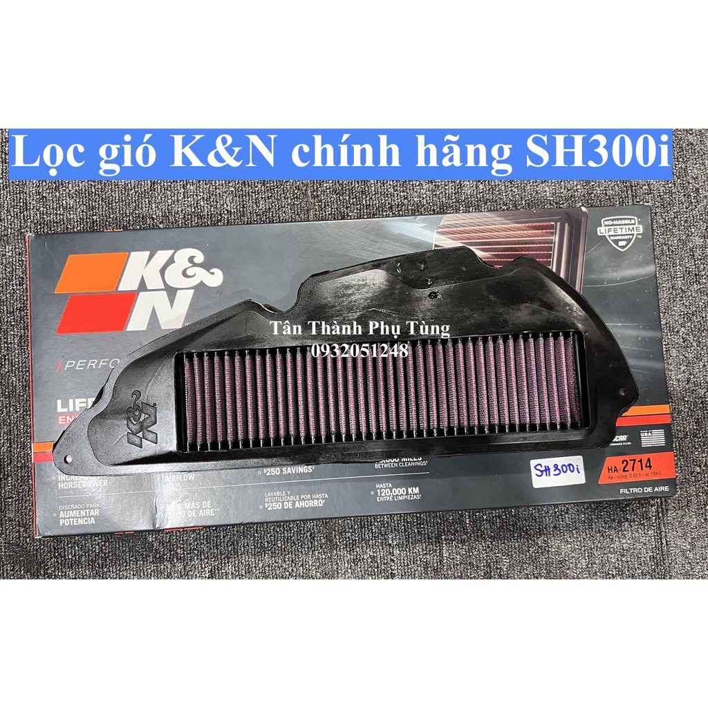 Lọc gió K&amp;N chính hãng SH 300i- HA2714