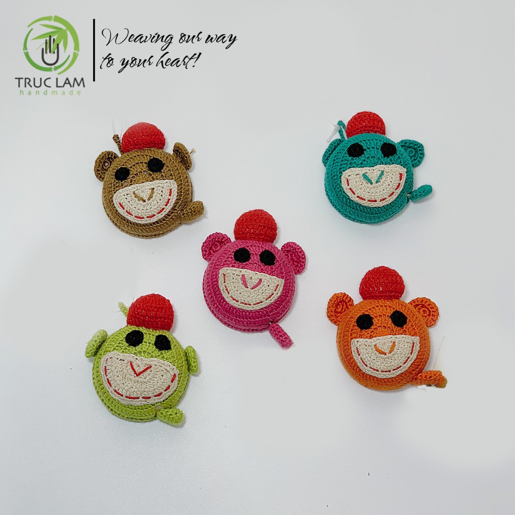 Thước Dây Cuộn Mini Rút Tự Động Đan Len Nhiều Màu Sắc  – Trúc Lâm Handmade