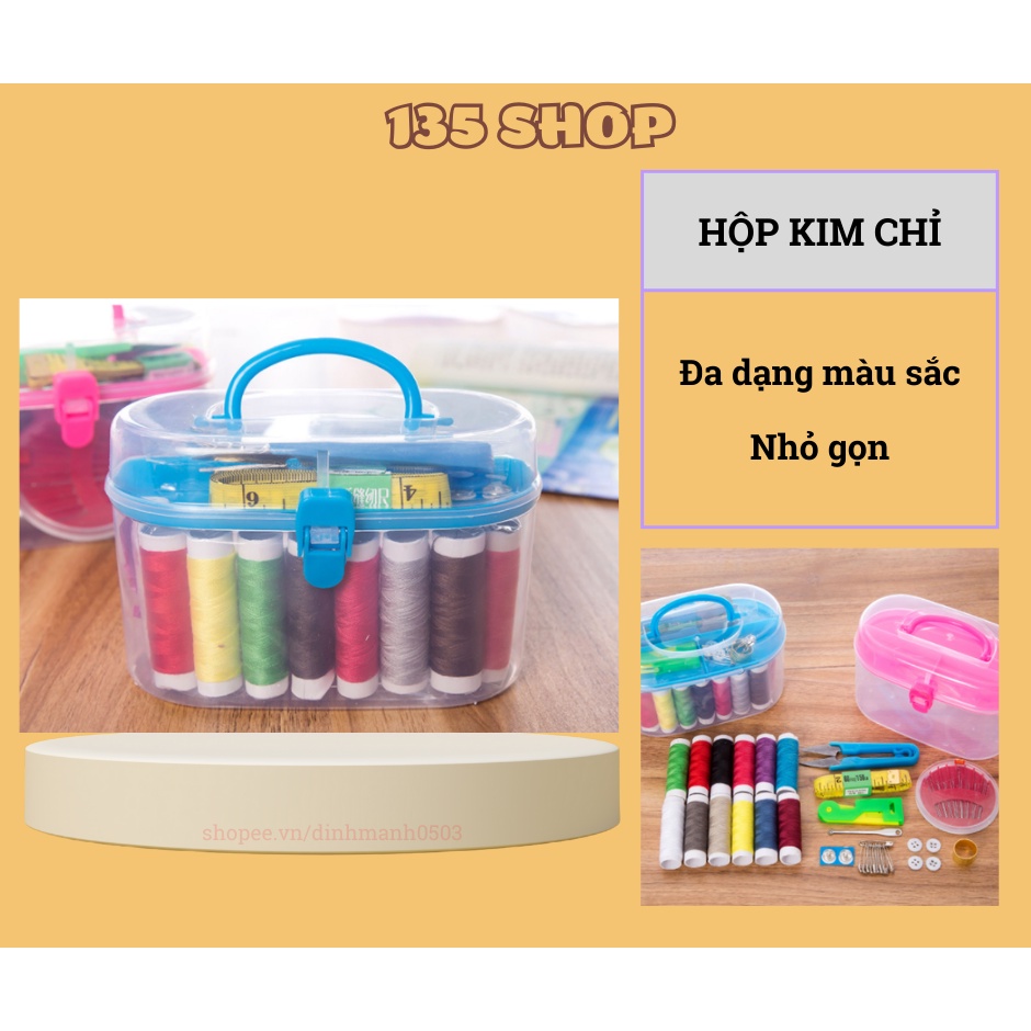 Bộ kim chỉ - Hộp kim chỉ dụng cụ may vá đa năng đầy đủ 55 món