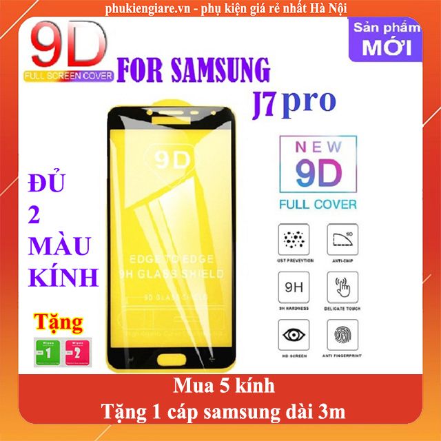 Kính cường lực 9D Samsung J7 Pro full màn cho loại cao cấp giá rẻ