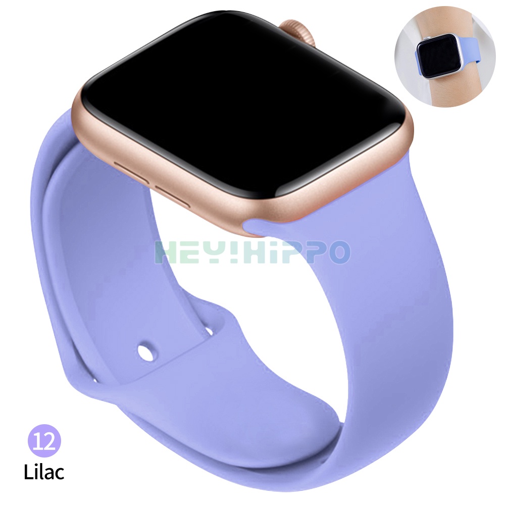 Dây đeo silicon thay thế cho đồng hồ thông minh Apple Watch 7 Series SE 6 5 4 3 44mm 40mm 41mm 45mm