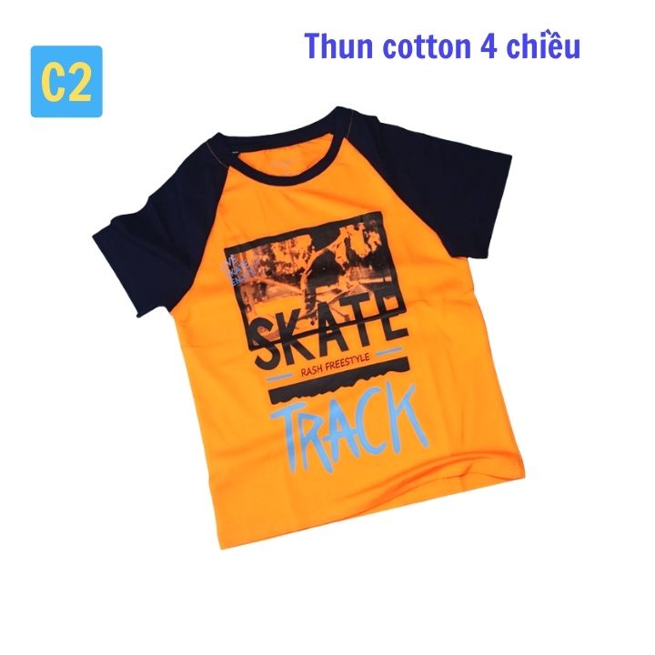 Áo thun bé trai size đại 23-43kg. Chất vải thun cotton, thấm hút mồ hôi - Tomchuakids