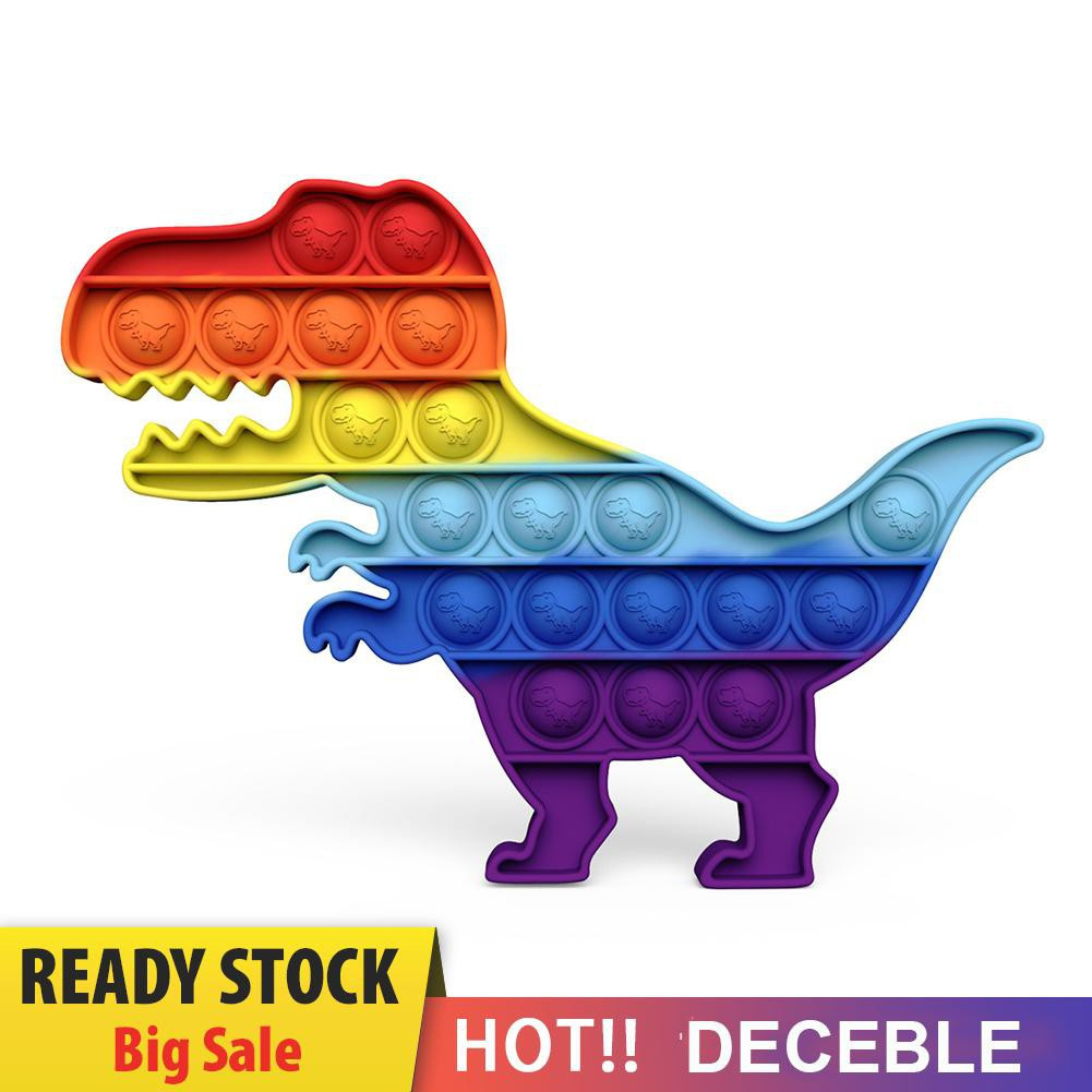 Pop It Fidget Đồ chơi Silicone Rainbow Dinosaur Push Bubble Sensory Đồ chơi Fidget Anti Stress Đồ chơis