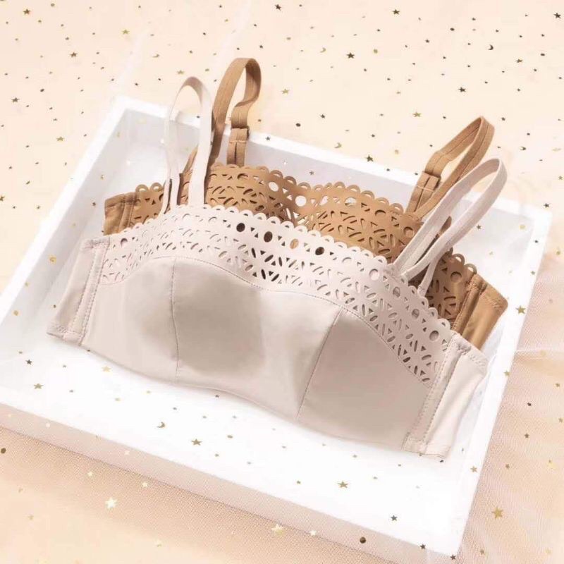 Cận cảnh áo lót ren che ngực siêu tạo khe ngực chuẩn nè có video thật a