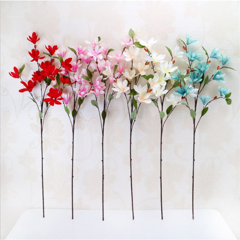[Hoa giả sài gòn] Hoa Mộc Lan 5 cành 11 đầu hoa siêu đẹp decor, tranh trí nhà của sự kiện, đạo cụ chụp ảnh