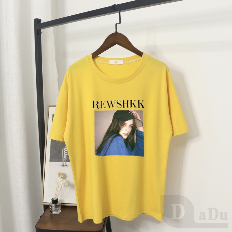 Áo Thun 100% Cotton Tay Ngắn Cổ Tròn In Họa Tiết Hoạt Hình Phong Cách Hàn Quốc Dành Cho Cặp Đôi