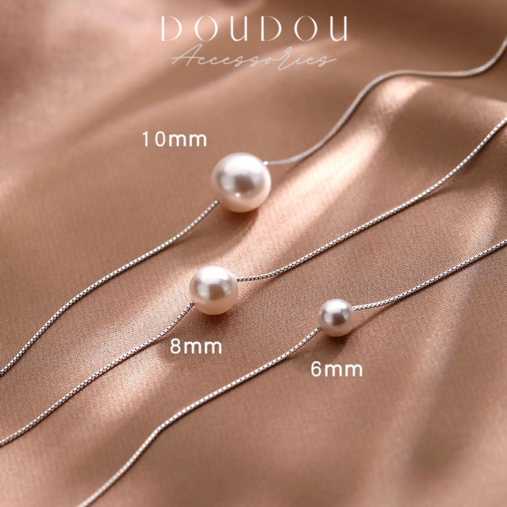 Dây chuyền nữ đẹp DOUDOU Dây chuyền ngọc trai nhân tạo phong cách Hàn Quốc thanh lịch thời trang XL012