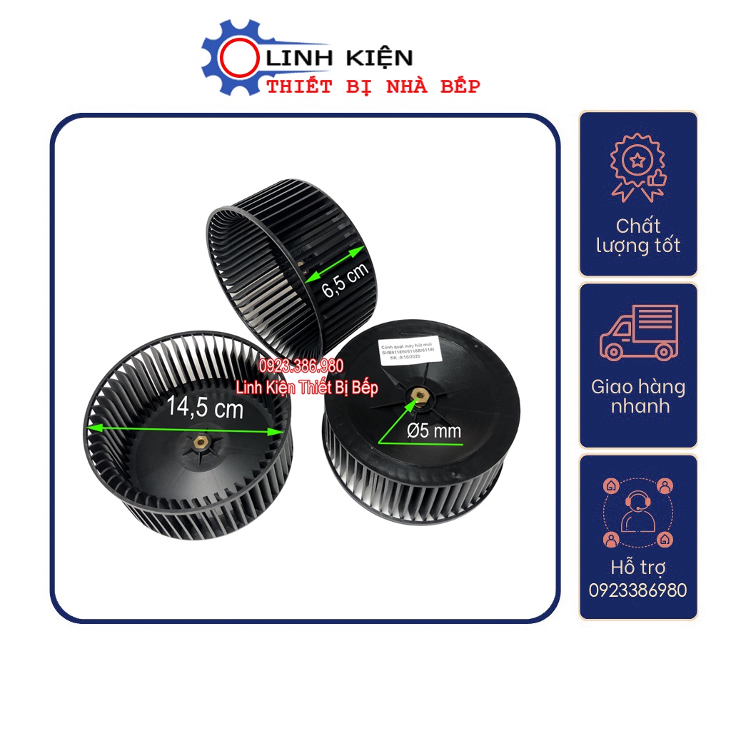 Cánh quạt máy hút mùi cổ điển Sunhouse SHB6118I/6118B/6118W