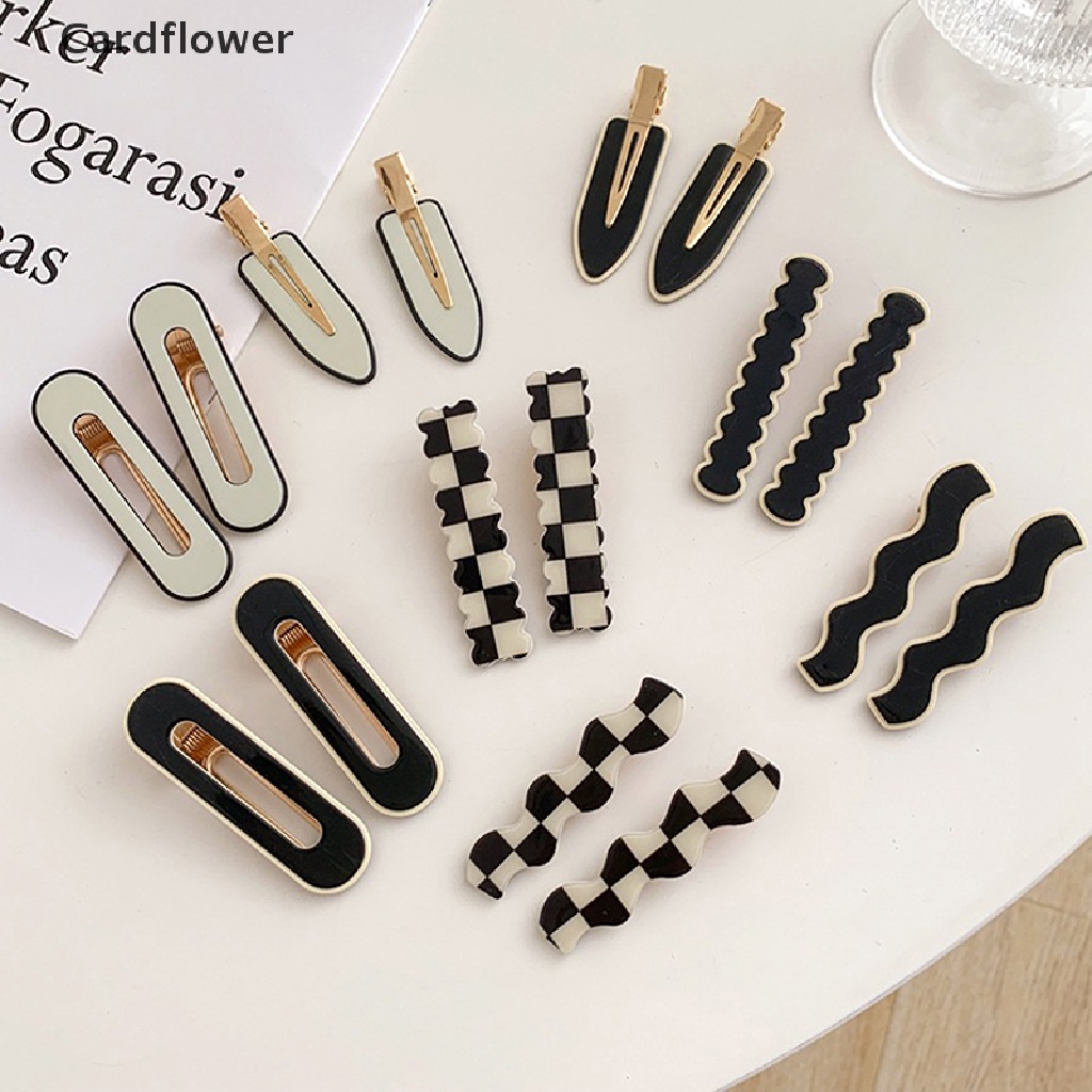 &lt; Cardflower &gt; Bộ 2 Kẹp Tóc Hình Học Thanh Lịch Cho Nữ