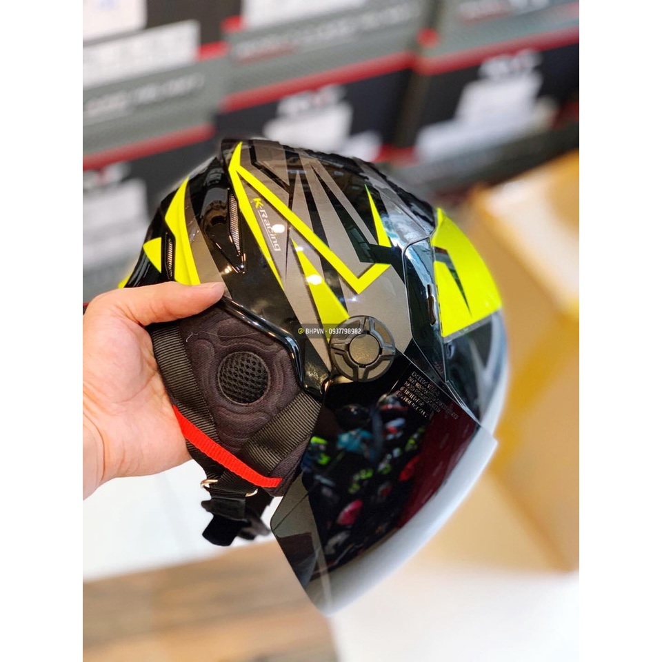 Kính mũ 1/2 KYT TIGERJET