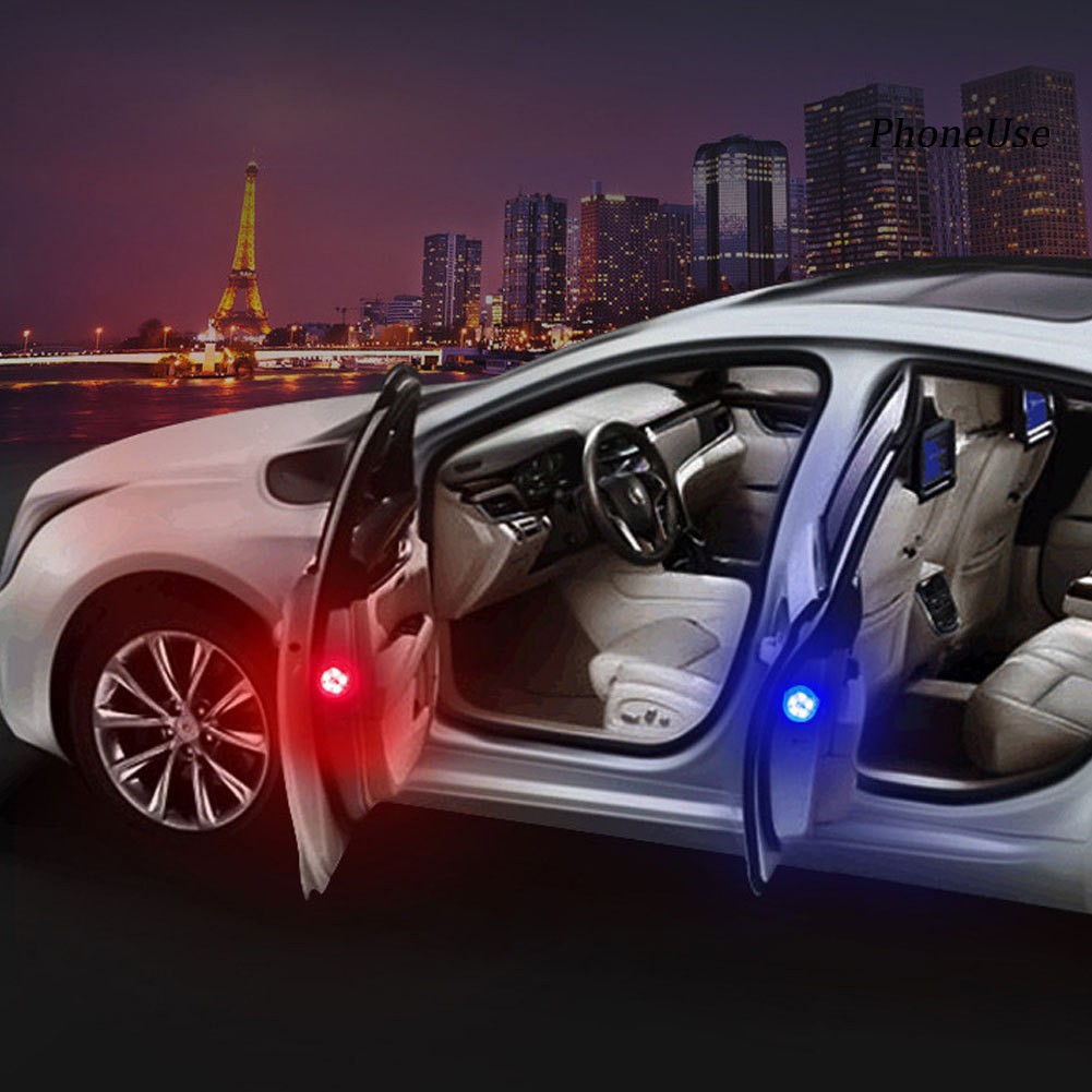 Bộ 5 đèn led cảm biến báo động chống va chạm tiện lợi khi mở cửa xe hơi