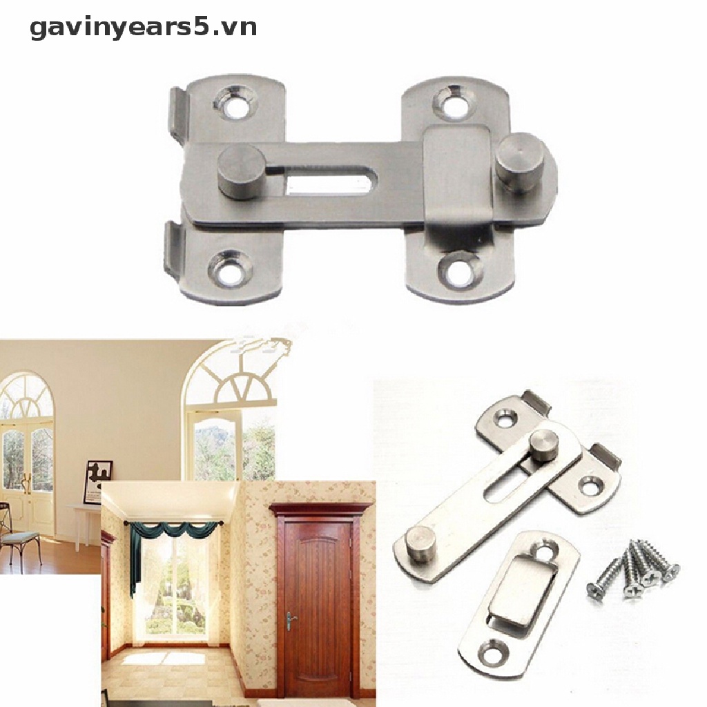 Bộ Chốt Cửa An Toàn Bằng Thép Không Gỉ Kèm Ốc Vít Mới Tiện Dụng Cho Gia Đình