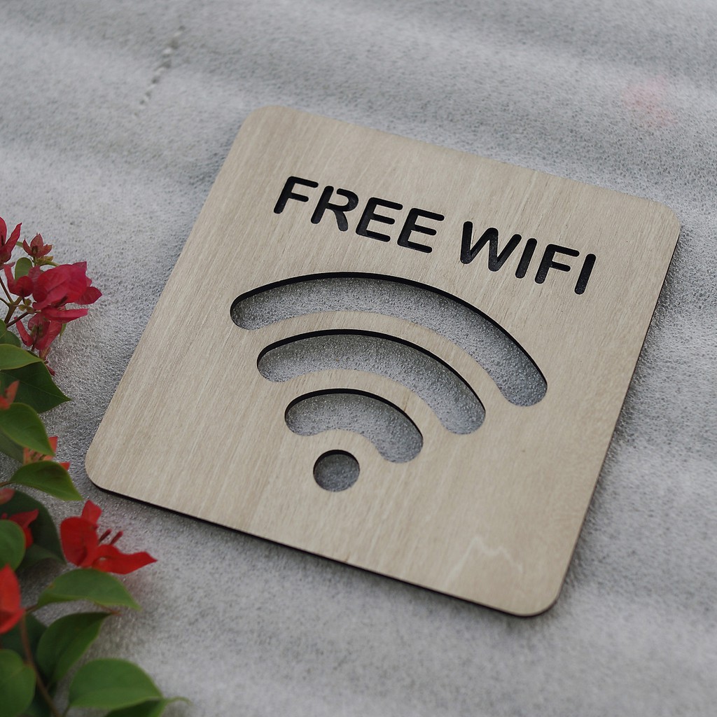 BÁN Sỉ- [ GIÁ SỐC ] Bảng Gỗ Decor Quán Free Wifi trang trí cao cấp hiện đại đẹp trang trí nhà và quán cafe Trenddecor