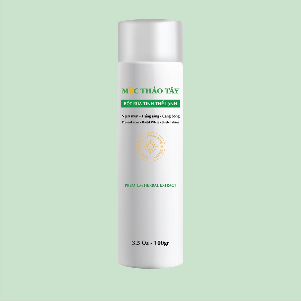 Bột rửa mặt tinh thể lạnh Mộc Thảo Tây - GIẢM MỤN ẨN, MỤN ĐẦU ĐEN, SẠCH LỖ CHÂN LÔNG
