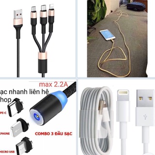 Cáp sạc dài 1m và 3m iphone android ,type c,micro usb, phụ kiện tai nghe cáp củ sạc