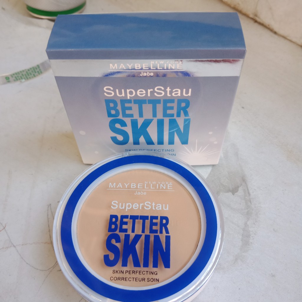 Phấn Phủ maybelline 2 tầng super better skin xanh mịn thấm dầu hiệu quả