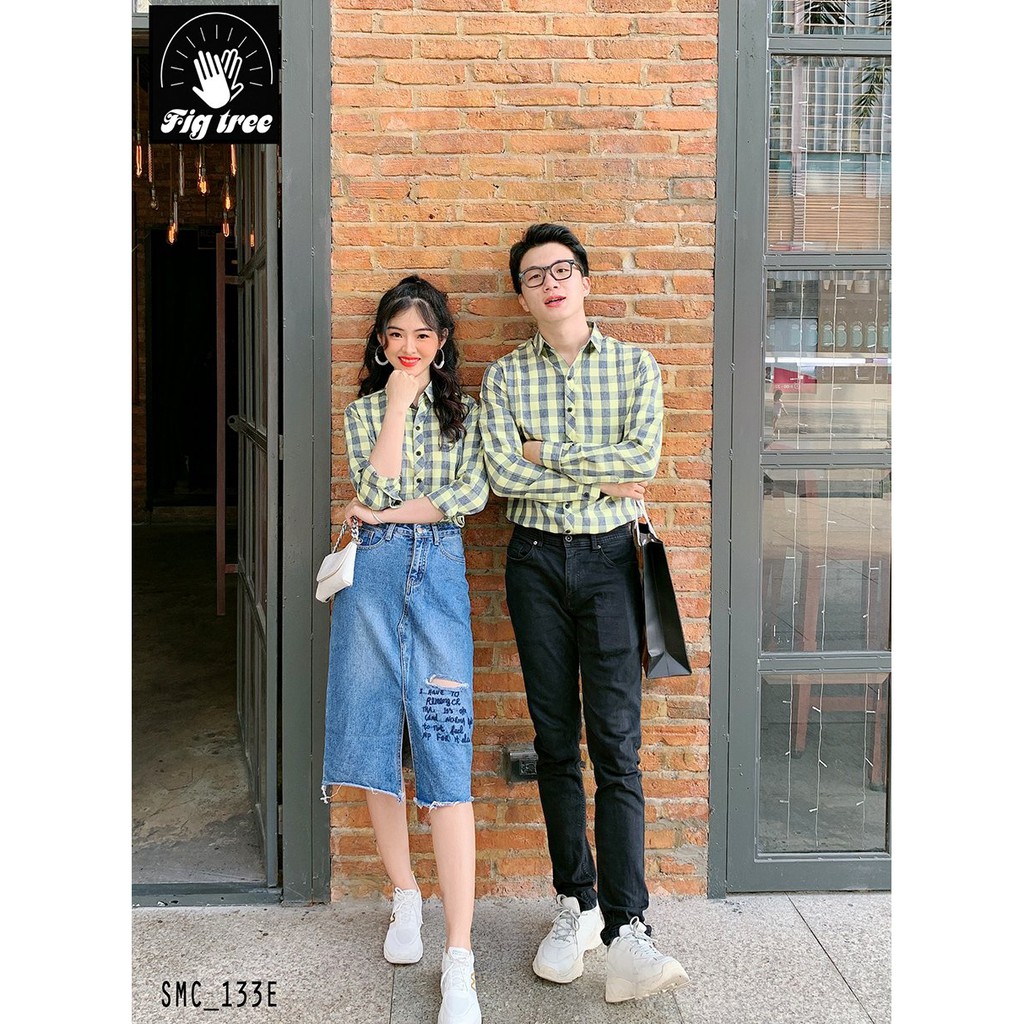 Áo đôi caro cực kool cho couple