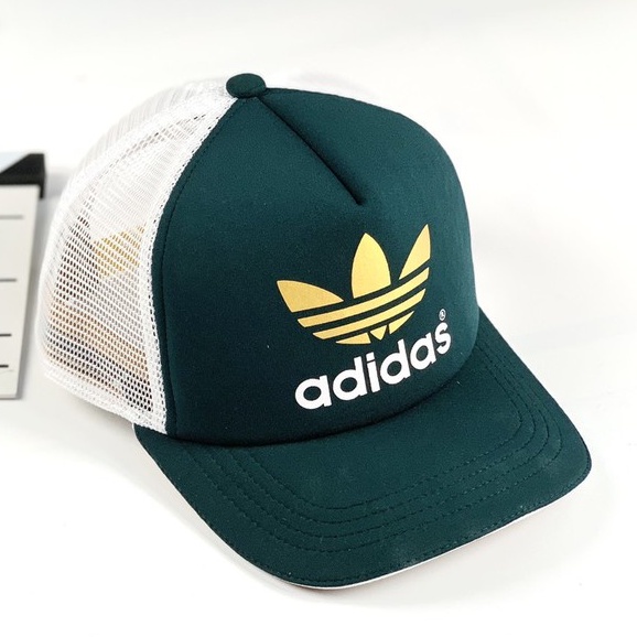 Mũ lưỡi trai Adidas chất vải mút xốp phối lưới Hàn Quốc cao cấp, Mũ kết thể thao màu xanh dương, xanh lá cây