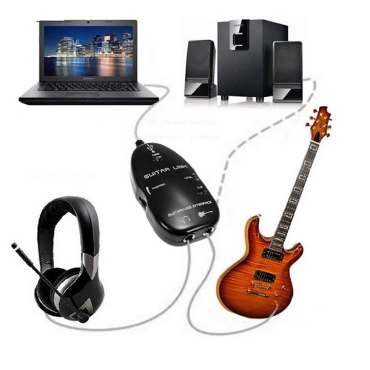 Cáp USB Guitar Link kết nối đàn guitar với máy tính - Phụ kiện Guitar - Cable Usb guitar