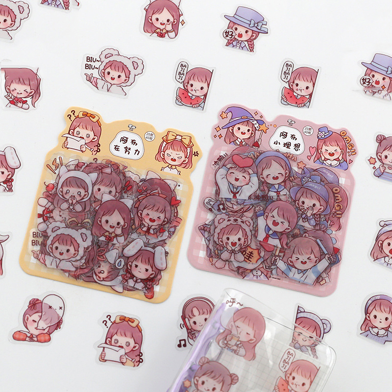 Set 40 Miếng Dán Hình Trang Trí Biểu Tượng Cảm Xúc Dễ Thương