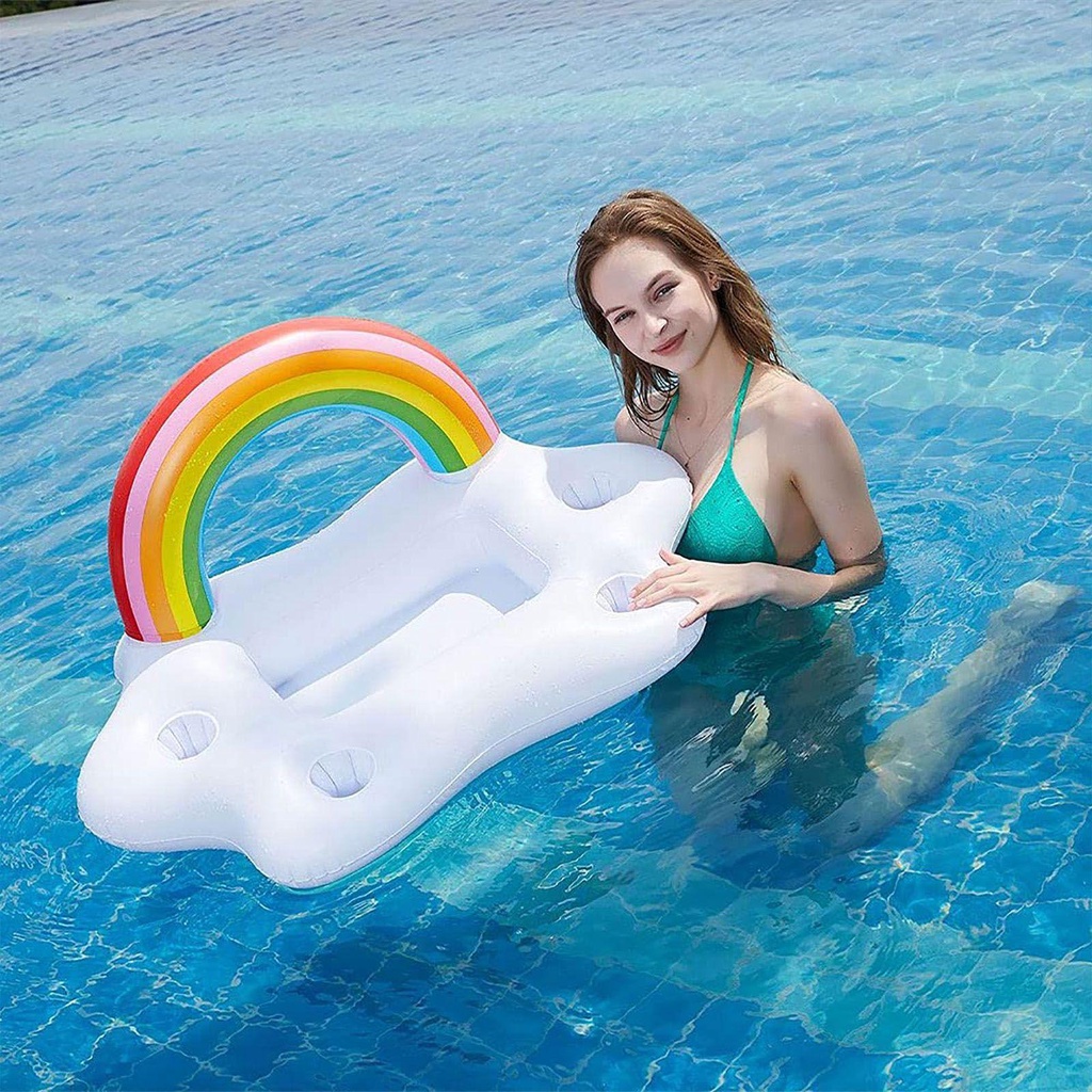 Phao Đỡ Cốc Bia / Đồ Uống Hình Đám Mây / Cầu Vồng Bơm Hơi