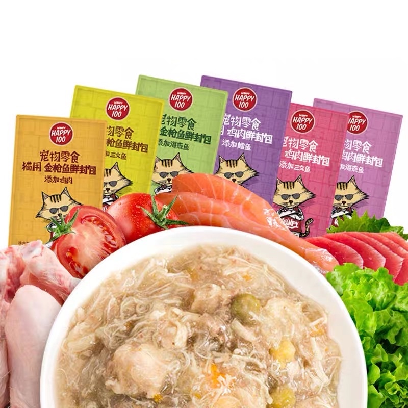 PATE HAPPY 100 PATE GÓI 70G CHO MÈO TỪ 3 THÁNG TUỔI