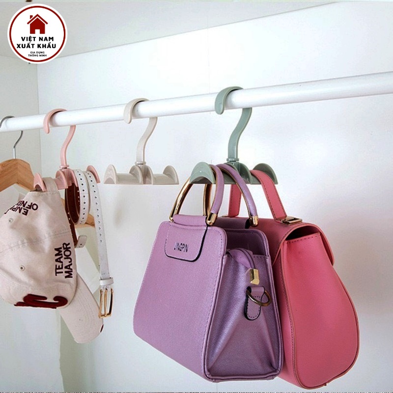 Móc Treo Túi Xách Quần Áo ,Cà Vạt ,Phụ Kiện Thắt Lưng Xoay Tròn 360 Độ Đa Năng Tiết Kiệm Không Gian