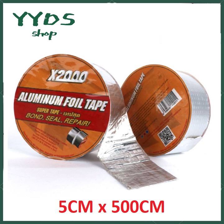 Băng keo chống thấm x2000 băng keo siêu dính Nhật Bản chống thấm dột, dán tường, dán mái tôn, dán ống nước 5cm x 5m 10cm