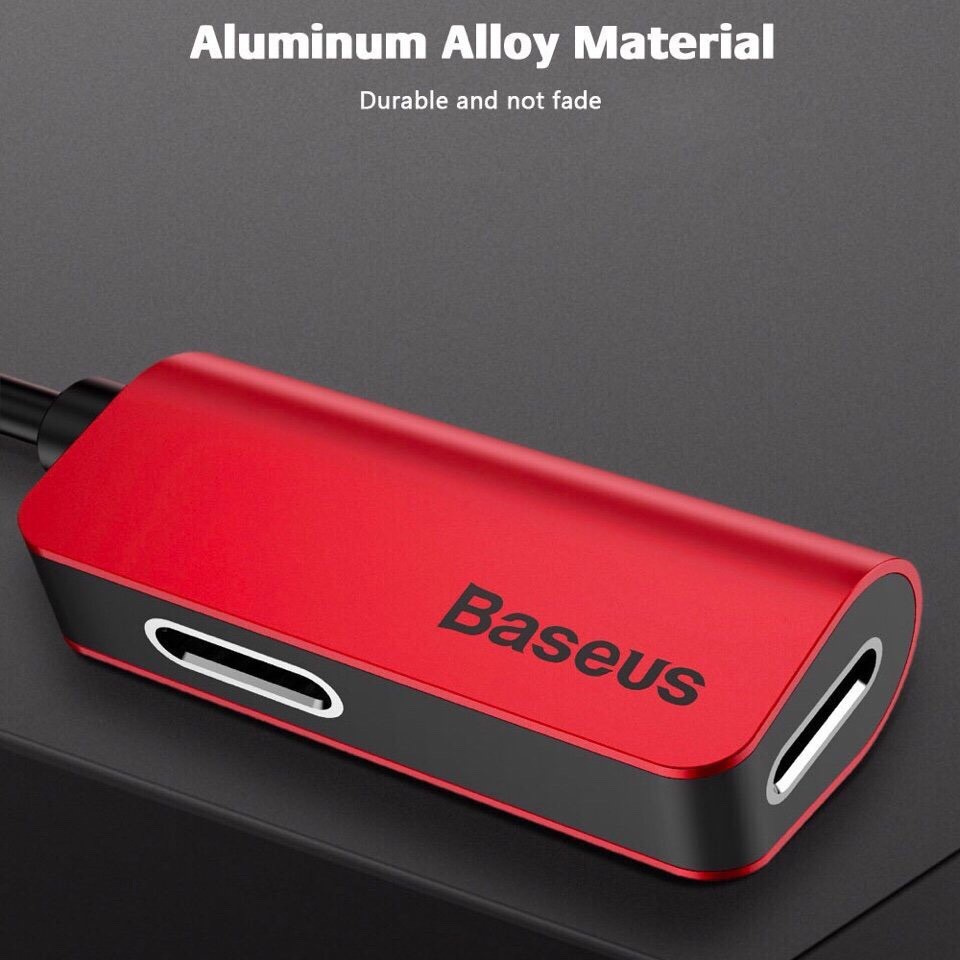 Jack chuyển đổi tai nghe Baseus L37 -vừa sạc vừa nghe - hỗ trợ mic -BH 12 tháng
