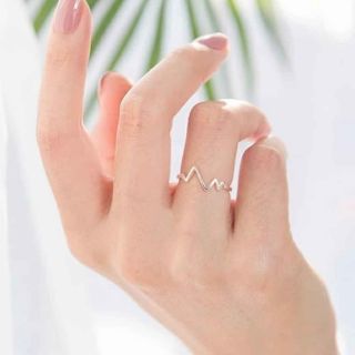 Nhẫn nhịp tim bạc ý s925