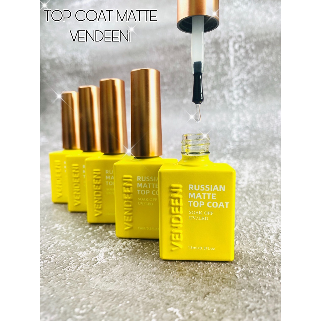 Top tráng gương không lem Vendeeni 15ml - liên kết làm nền chà tráng gương, vẽ móng, trang trí nail - Sushi nail mi
