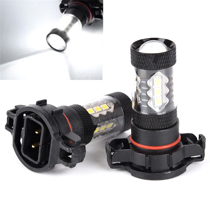 Set 2 Bóng Đèn Sương Mù PSX24W H16 5202 160W LED 144 SMD Ánh Sáng Trắng Dành Cho Ô Tô