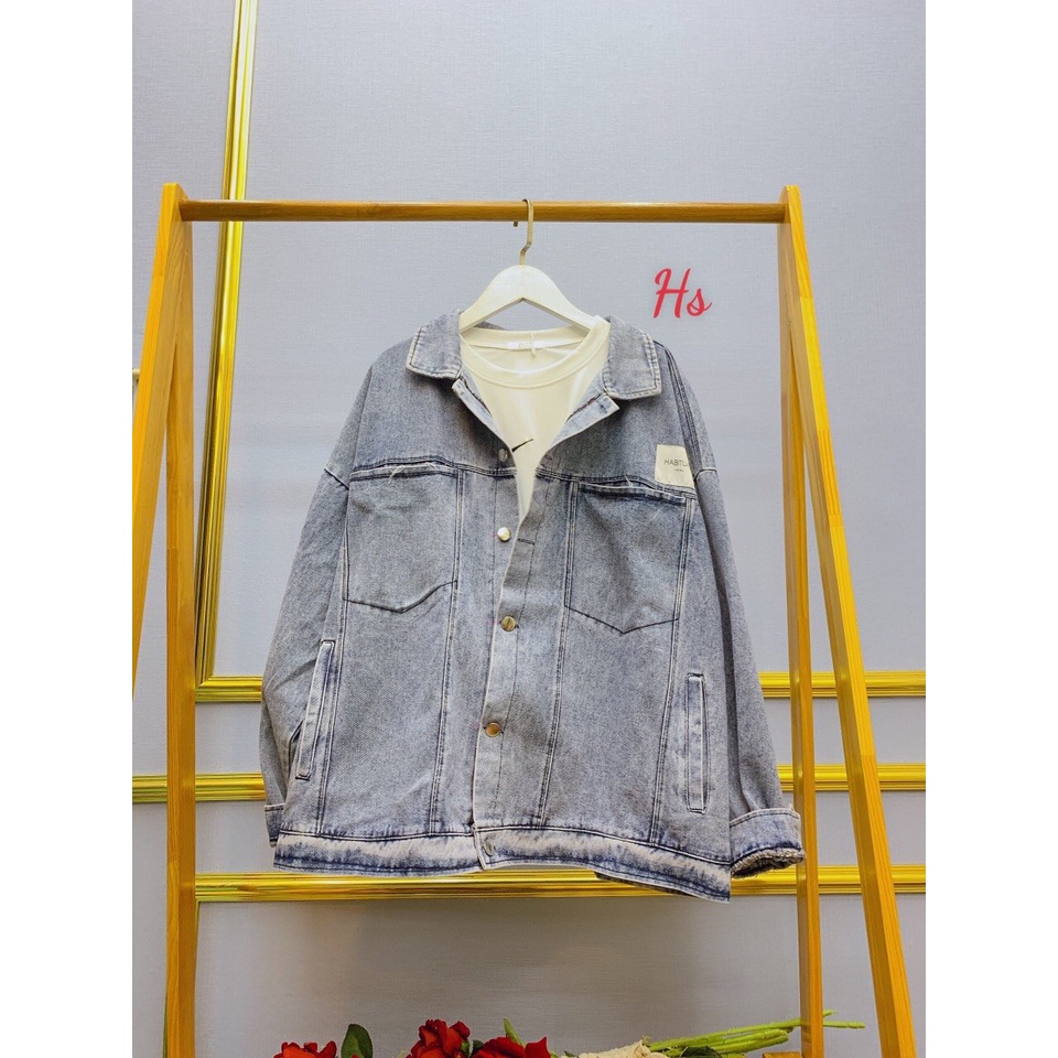 Áo khoác jean logo chất jean dày cao cấp loại 1 siêu xinh, cực phẩm luôn nha MEMN mã 1171