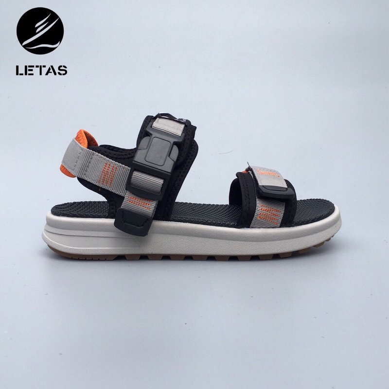 Giày Sandal Letas Nam Nữ - D711B Đen