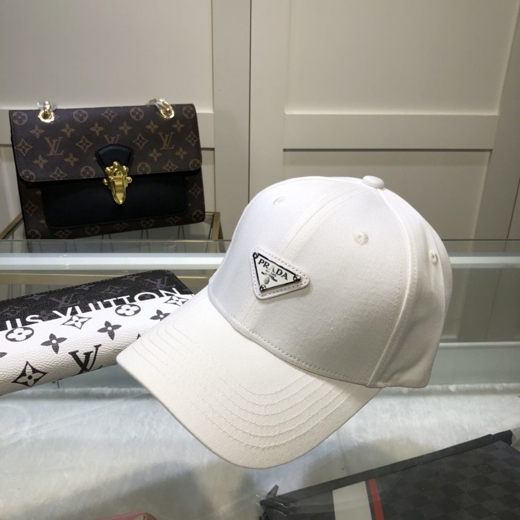 Mũ lưỡi trai in Logo Prada phong cách Unisex hợp thời trang