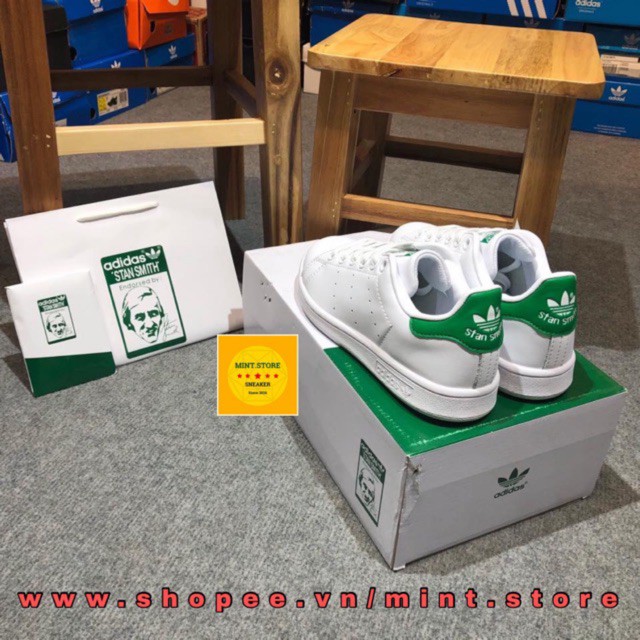 (Video cận cảnh) Giày Stan Smith Xanh lá Bản Cao Cấp