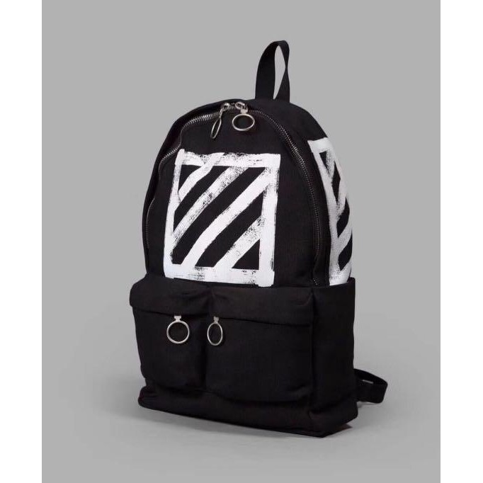 ⚡️[Cao Cấp] Ba Lô Thời Trang Nam Nữ Off White Brushed Diagonals Backpack