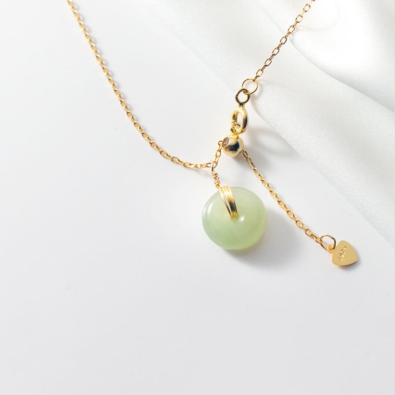 Dây Chuyền Nữ Mặt Đá Xanh Thiết Kế Đơn Giản DB2613 - Bảo Ngọc Jewelry