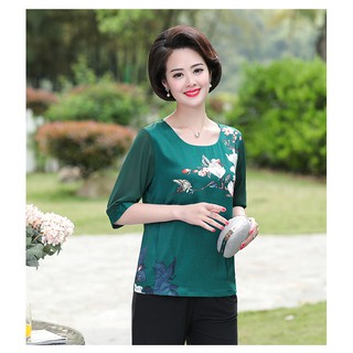 Bộ đồ quần áo nữ trung niên (lụa)