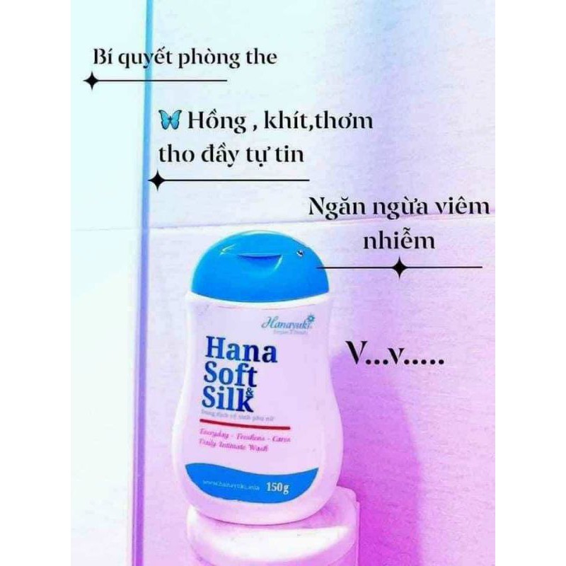 Dung dịch vệ sinh phụ nữ Hana Soft Silk chính hãng